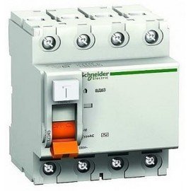 Устройство защитного отключения Schneider Electric (Домовой) ВД63 4п 63А 300mA (тип АС)